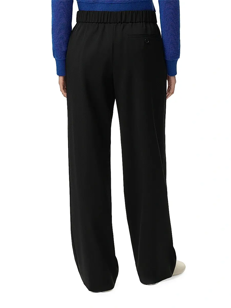 Loewe Women's Pleated-Front Logo-Waist Wool-Blend Trousers | Thumbnail 4 Loewe Women's Pleated-Front Logo-Waist Wool-Blend Trousers | Thumbnail 4