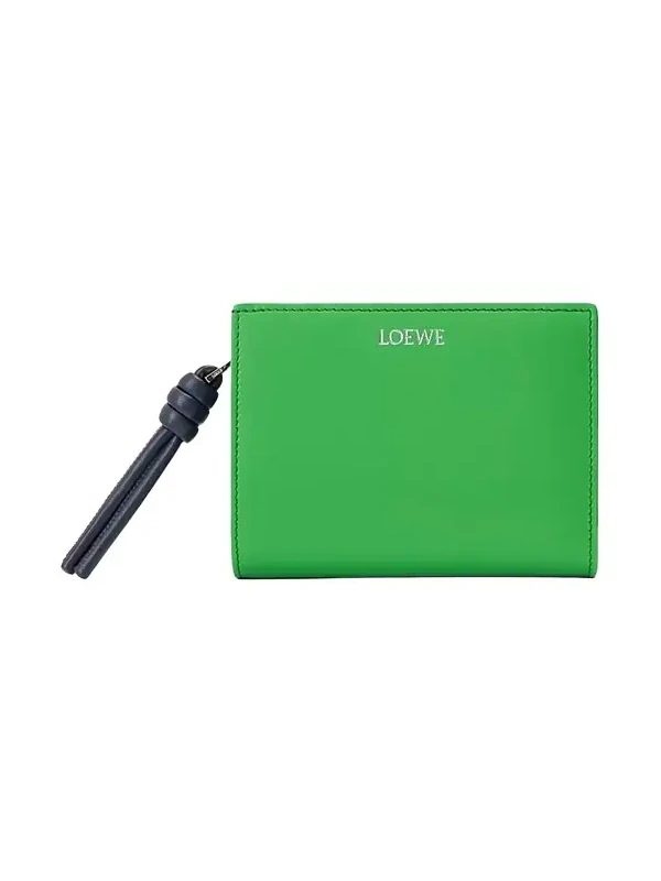 Women's Knot Leather Compact Bifold Wallet