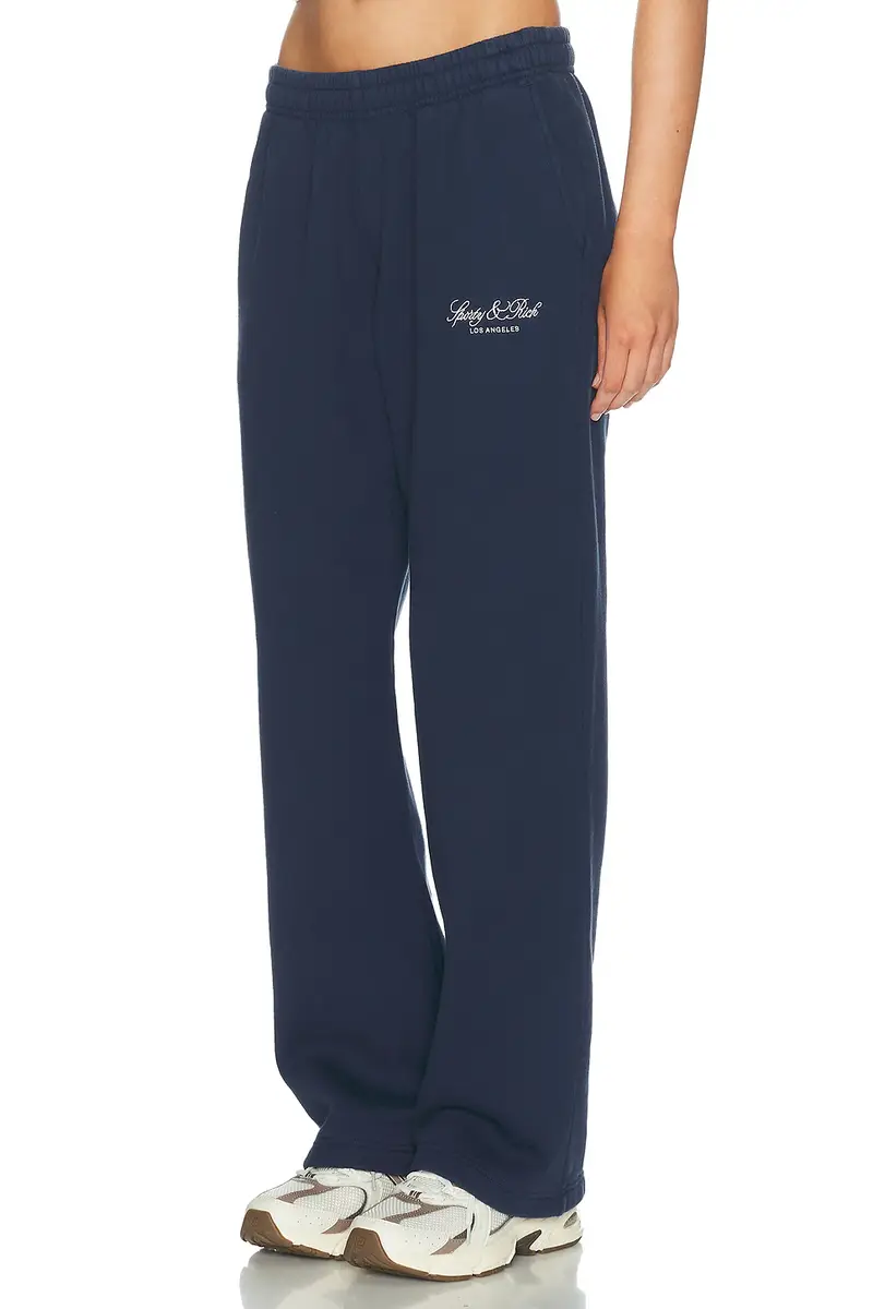 Sporty & Rich Vendome LA Embroidered Wide Sweatpant | Thumbnail 3 Sporty & Rich Vendome LA Embroidered Wide Sweatpant | Thumbnail 3