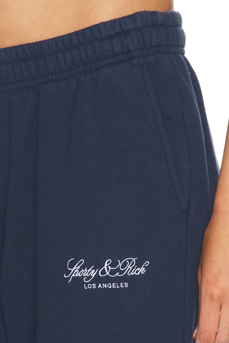 Sporty & Rich Vendome LA Embroidered Wide Sweatpant | Thumbnail 6 Sporty & Rich Vendome LA Embroidered Wide Sweatpant | Thumbnail 6