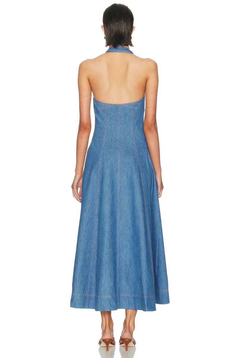 NICHOLAS Elsa Halter Zip Front Maxi Dress | Thumbnail 3 NICHOLAS Elsa Halter Zip Front Maxi Dress | Thumbnail 3