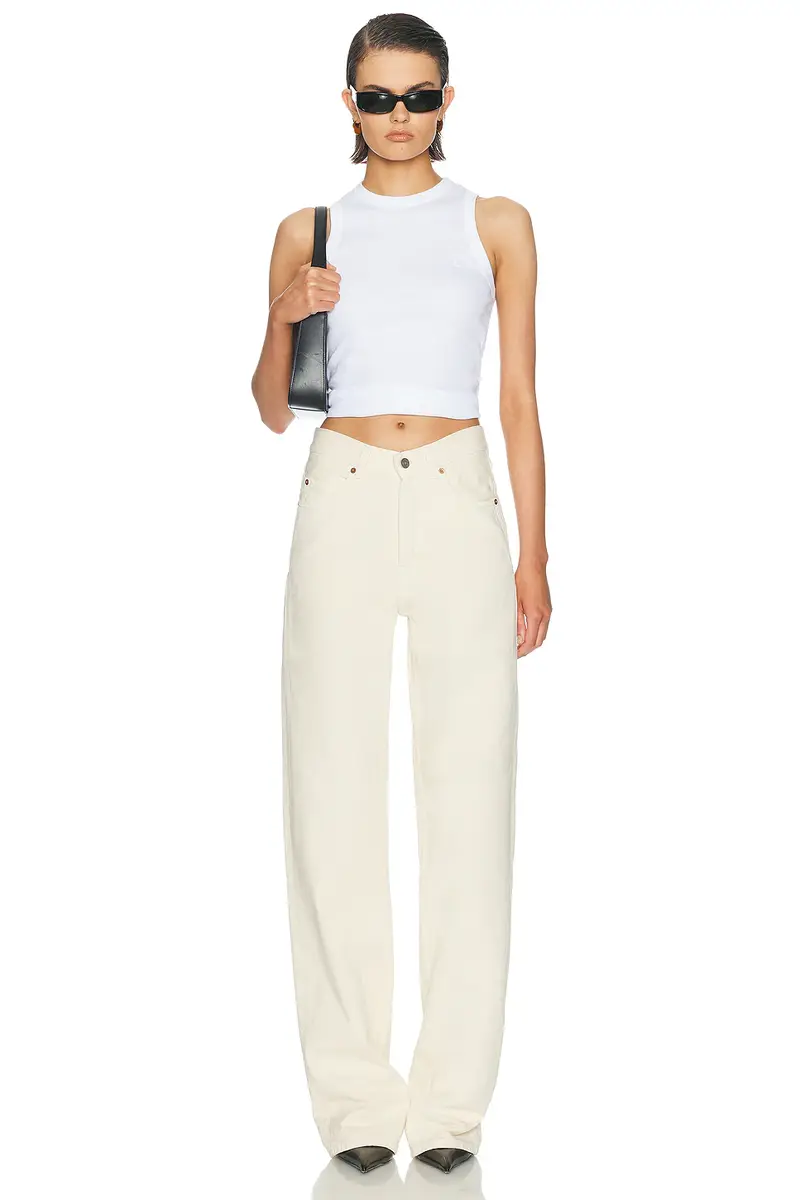 Saint Laurent V Waist Wide Leg | Thumbnail 5 Saint Laurent V Waist Wide Leg | Thumbnail 5