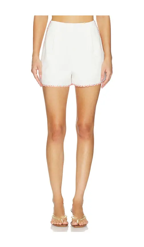 MINKPINK Santorini Embroidered Shorts | Image 1 MINKPINK Santorini Embroidered Shorts | Image 1