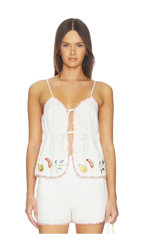 MINKPINK Santorini Embriodered Cami | Image 1 MINKPINK Santorini Embriodered Cami | Image 1