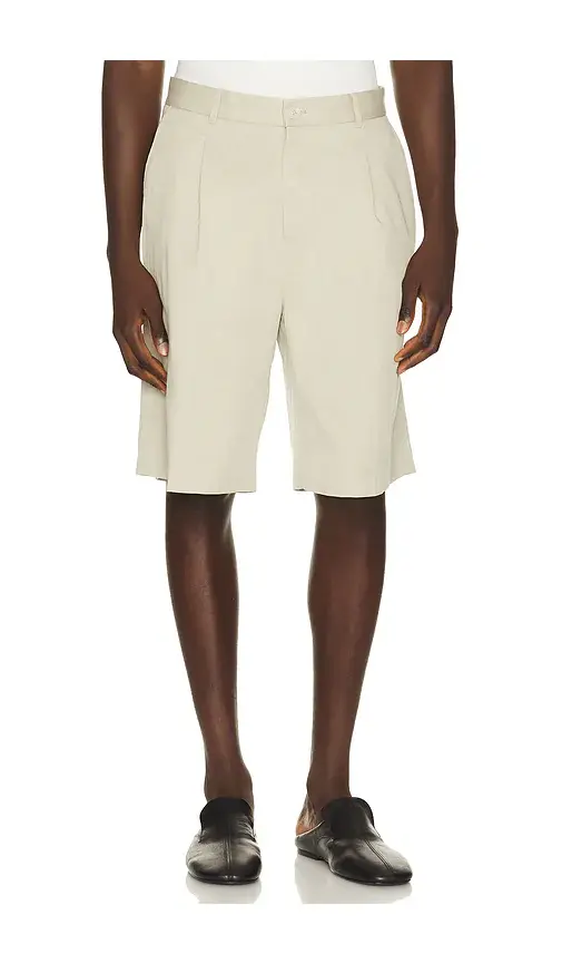 Les Deux Pleated Twill Suit Shorts | Image 1 Les Deux Pleated Twill Suit Shorts | Image 1