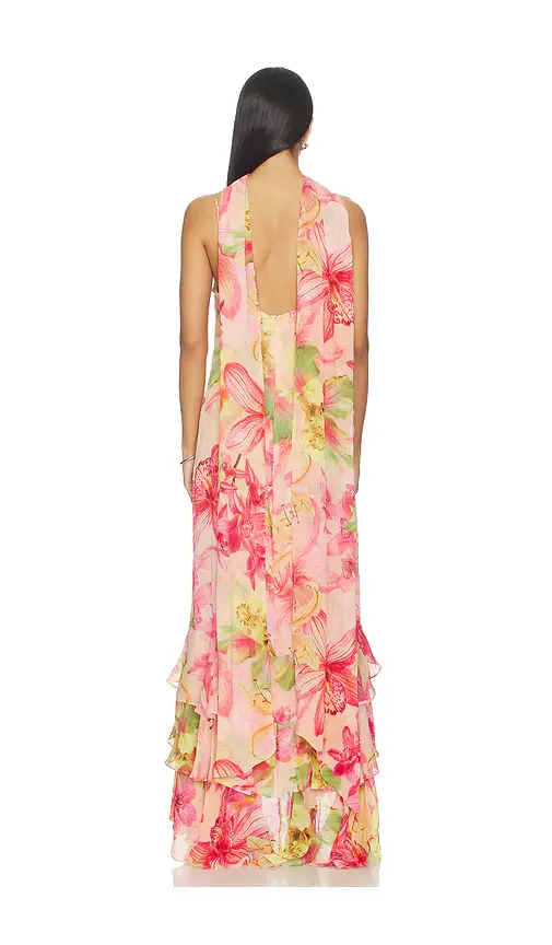 ROCOCO SAND Cowl Maxi Dress With Sash Pink | Thumbnail 3 ROCOCO SAND Cowl Maxi Dress With Sash Pink | Thumbnail 3