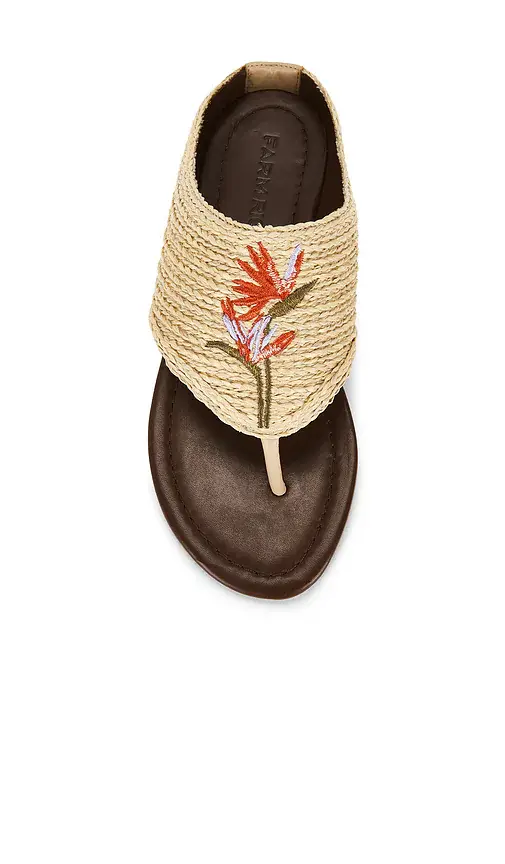 Farm Rio Raffia Icons Flat Sandal | Thumbnail 4