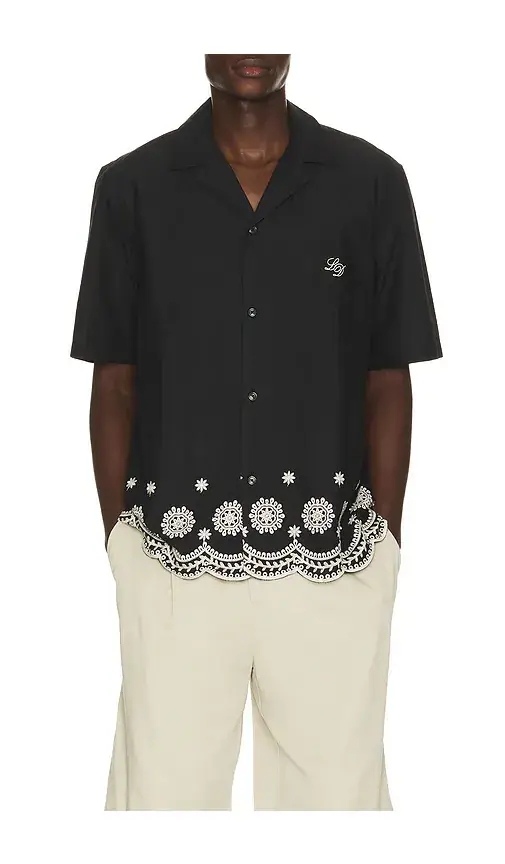 Les Deux Border Embroidery Shirt | Image 1 Les Deux Border Embroidery Shirt | Image 1