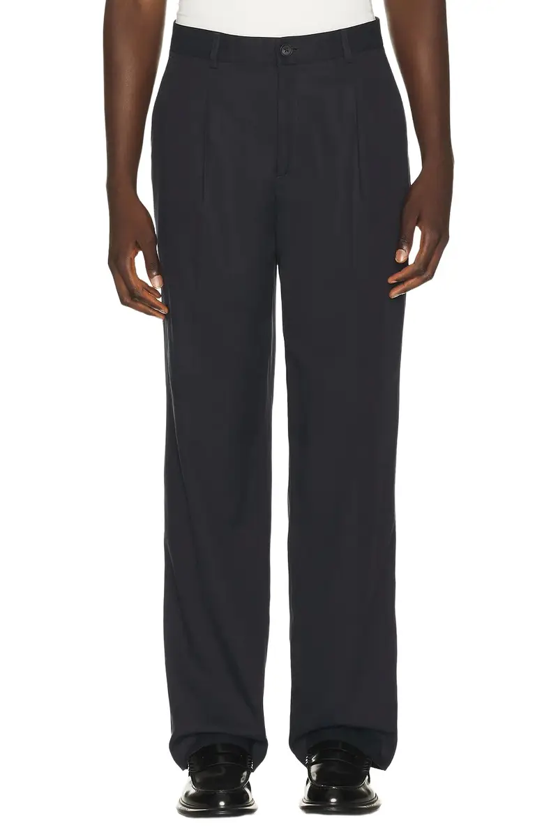 Pleated Twill Suit Pants