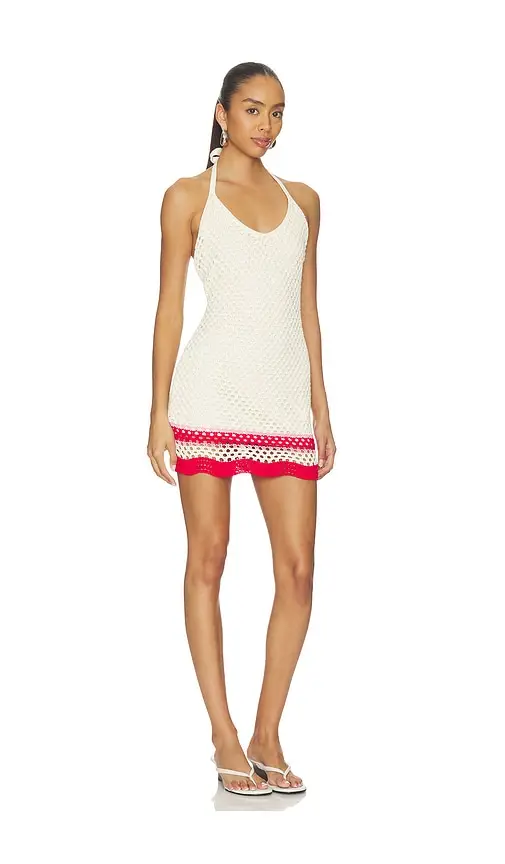 MINKPINK Elva Crochet Halter Mini Dress | Thumbnail 2 MINKPINK Elva Crochet Halter Mini Dress | Thumbnail 2
