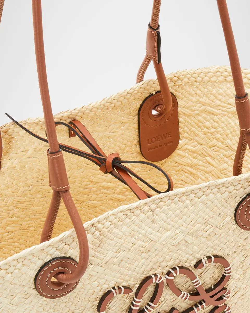 Loewe x Paula's Ibiza Anagram Basket Bag in Iraca Palm with Leather Handles | Thumbnail 3 Loewe x Paula's Ibiza Anagram Basket Bag in Iraca Palm with Leather Handles | Thumbnail 3
