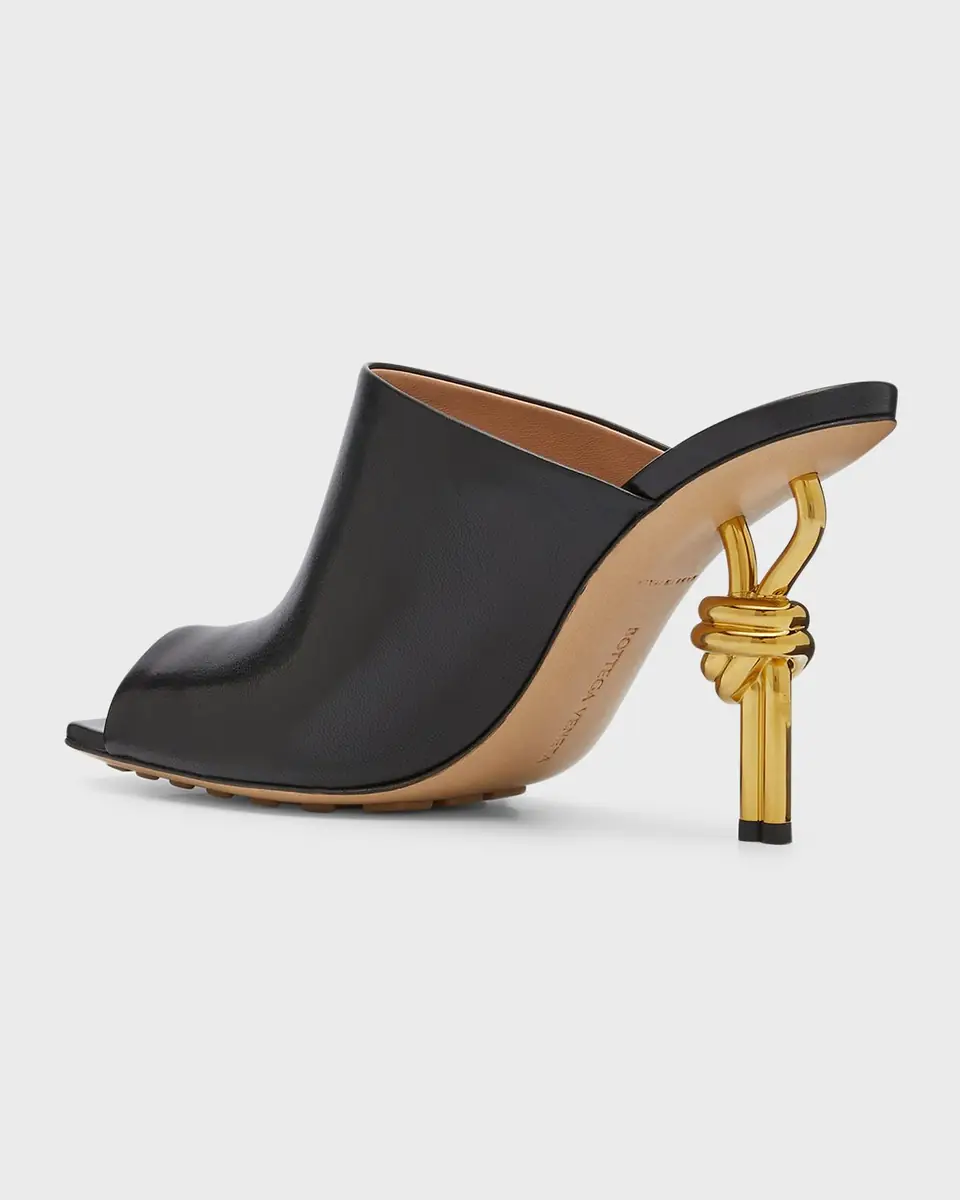 Bottega Veneta Knot Leather Heeled Sandals | Thumbnail 3 Bottega Veneta Knot Leather Heeled Sandals | Thumbnail 3