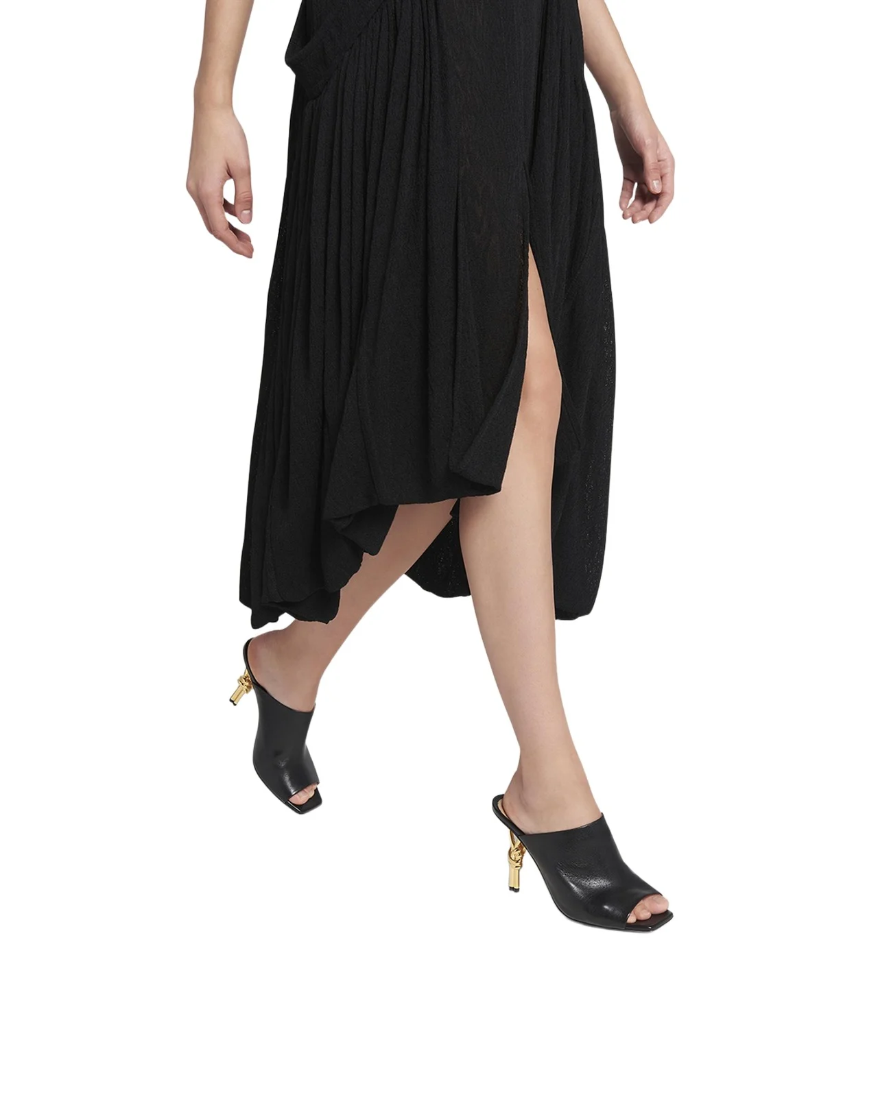 Bottega Veneta Knot Leather Heeled Sandals