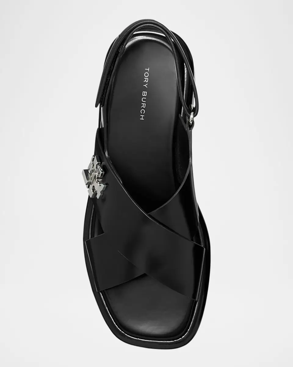 Tory Burch Crisscross Leather Slingback Platform Sandals | Thumbnail 3 Tory Burch Crisscross Leather Slingback Platform Sandals | Thumbnail 3
