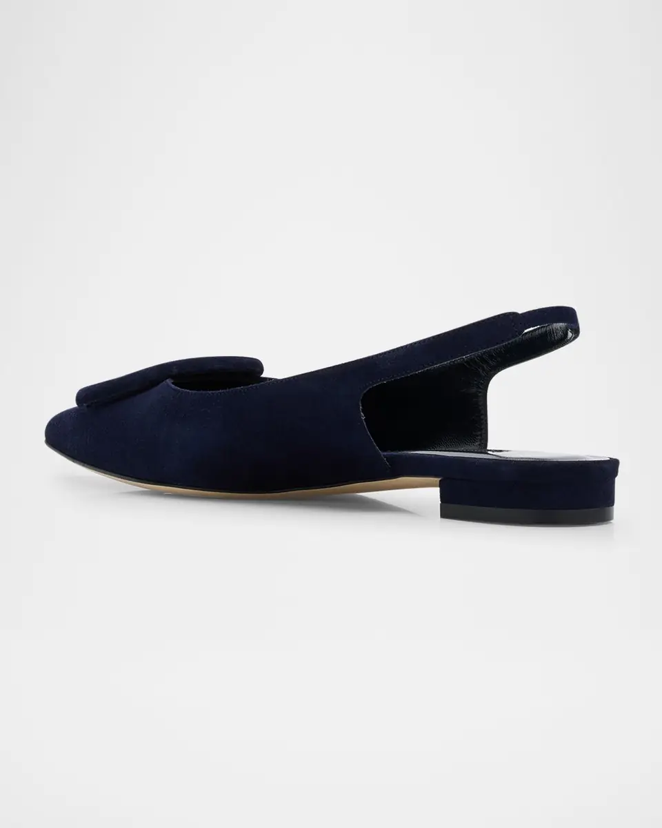Manolo Blahnik Maylura Suede Slingback Ballerina Flats | Thumbnail 3 Manolo Blahnik Maylura Suede Slingback Ballerina Flats | Thumbnail 3