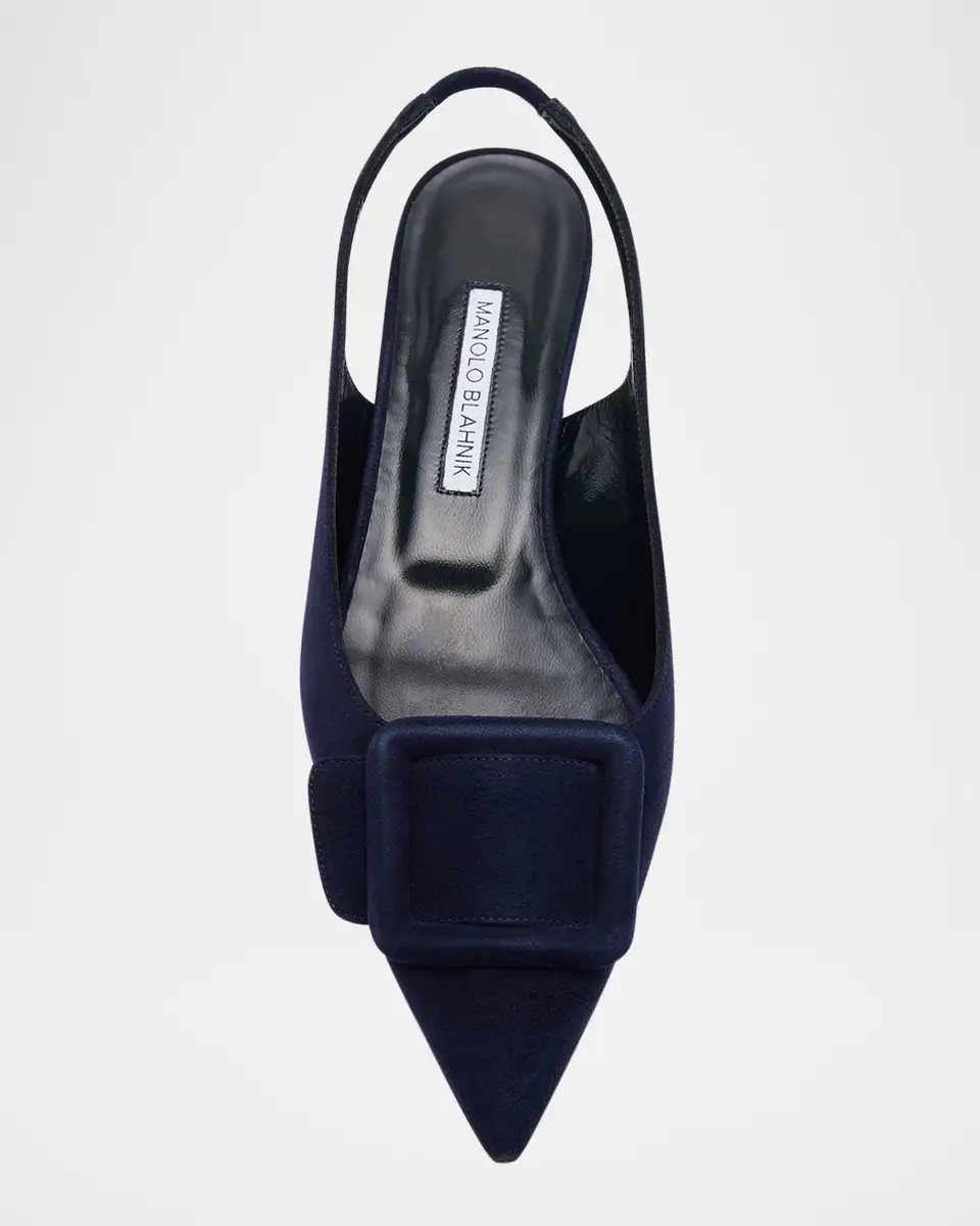 Manolo Blahnik Maylura Suede Slingback Ballerina Flats | Thumbnail 6 Manolo Blahnik Maylura Suede Slingback Ballerina Flats | Thumbnail 6