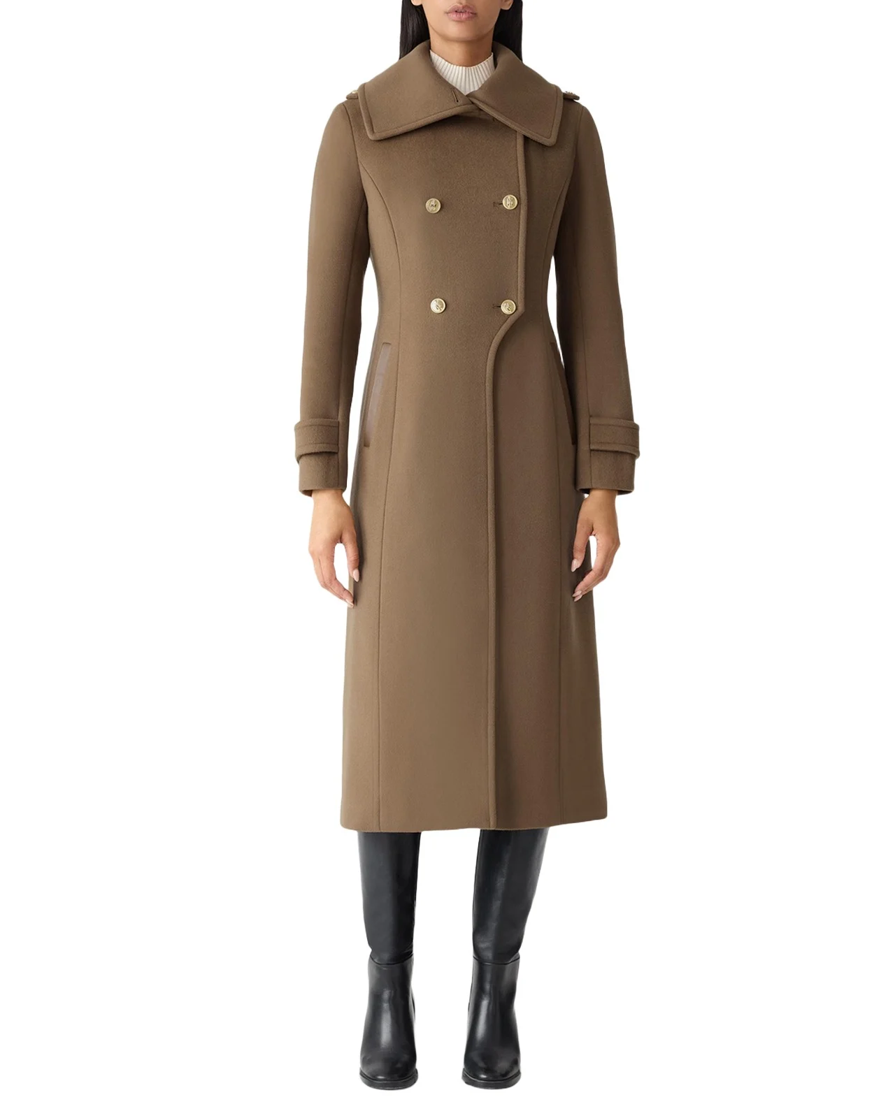 Mackage Elodie Wool-Blend Military Coat