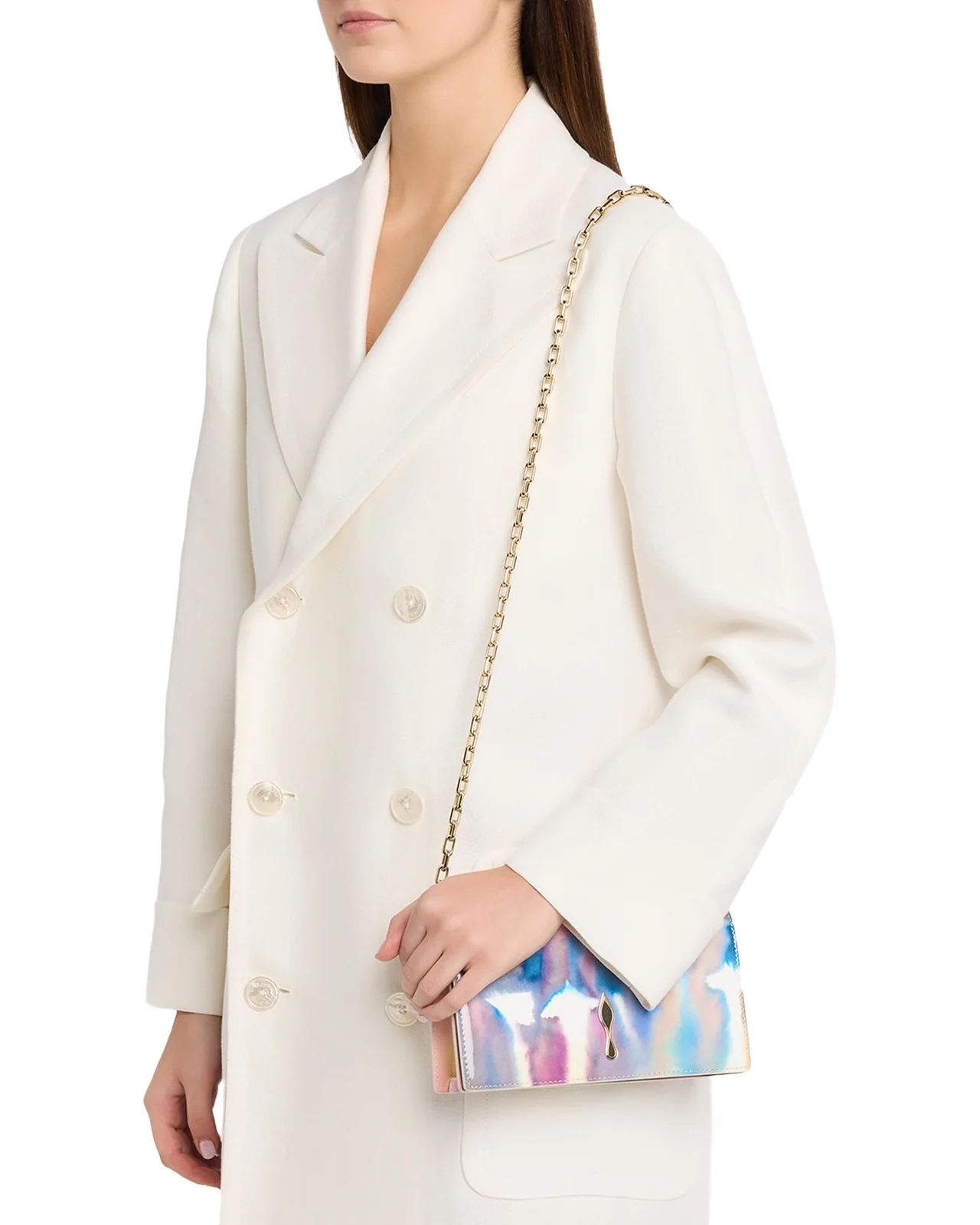 Christian Louboutin Bettina Tie Dye Wallet on Chain in Leather