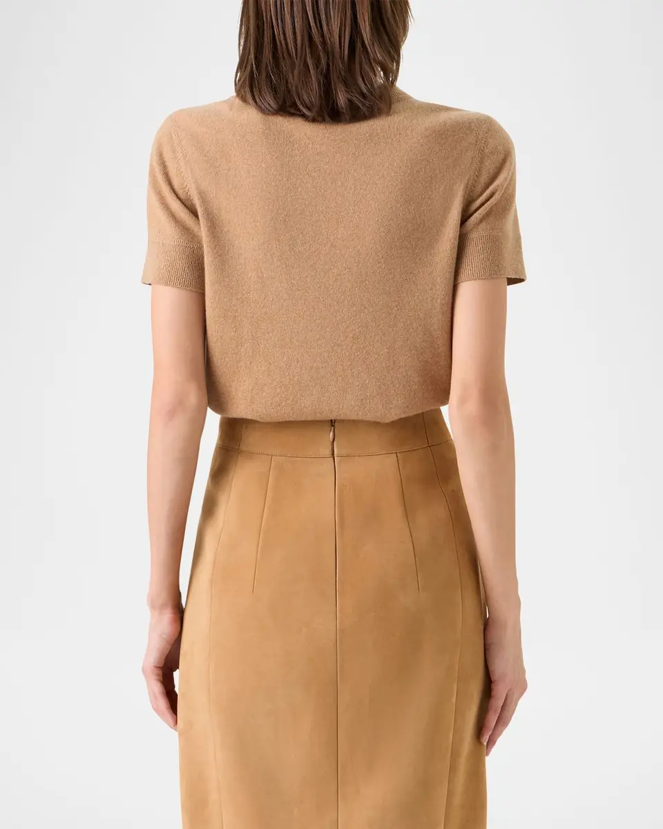Akris Cashmere Short Sleeve Knit Sweater | Thumbnail 2