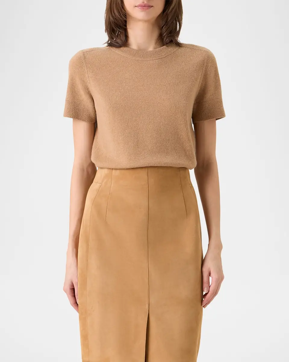 Akris Cashmere Short Sleeve Knit Sweater | Thumbnail 3