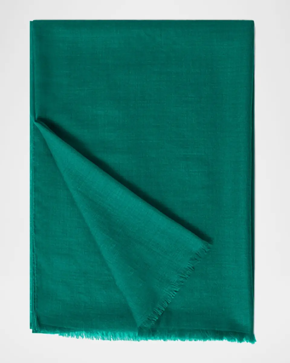Akris Cashmere-Silk Fringe Trim Scarf | Thumbnail 2 Akris Cashmere-Silk Fringe Trim Scarf | Thumbnail 2