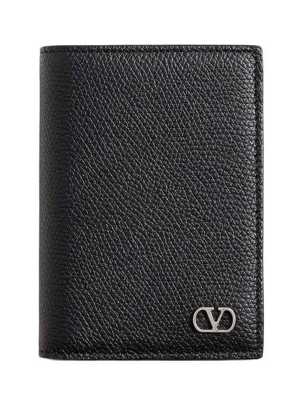 Men's VLogo Signature Card Holder in Grainy Calfskin