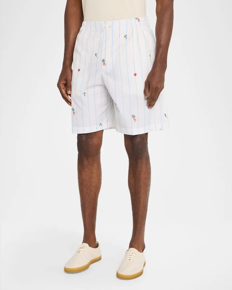 Jacquemus Men's Vegetable-Embroidered Cotton Shorts | Thumbnail 3 Jacquemus Men's Vegetable-Embroidered Cotton Shorts | Thumbnail 3