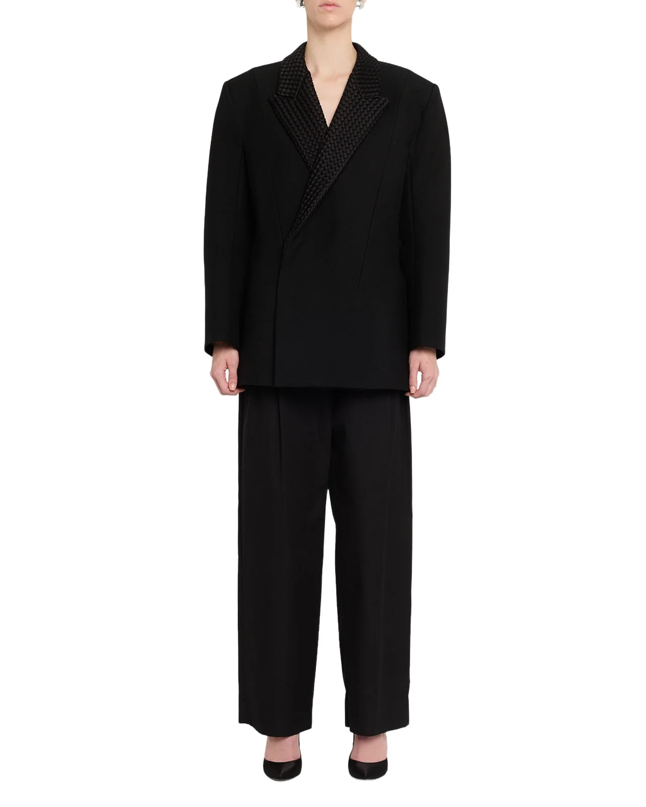 Intrecciato Lapels Double-Breasted Jacket Intrecciato Lapels Double-Breasted Jacket