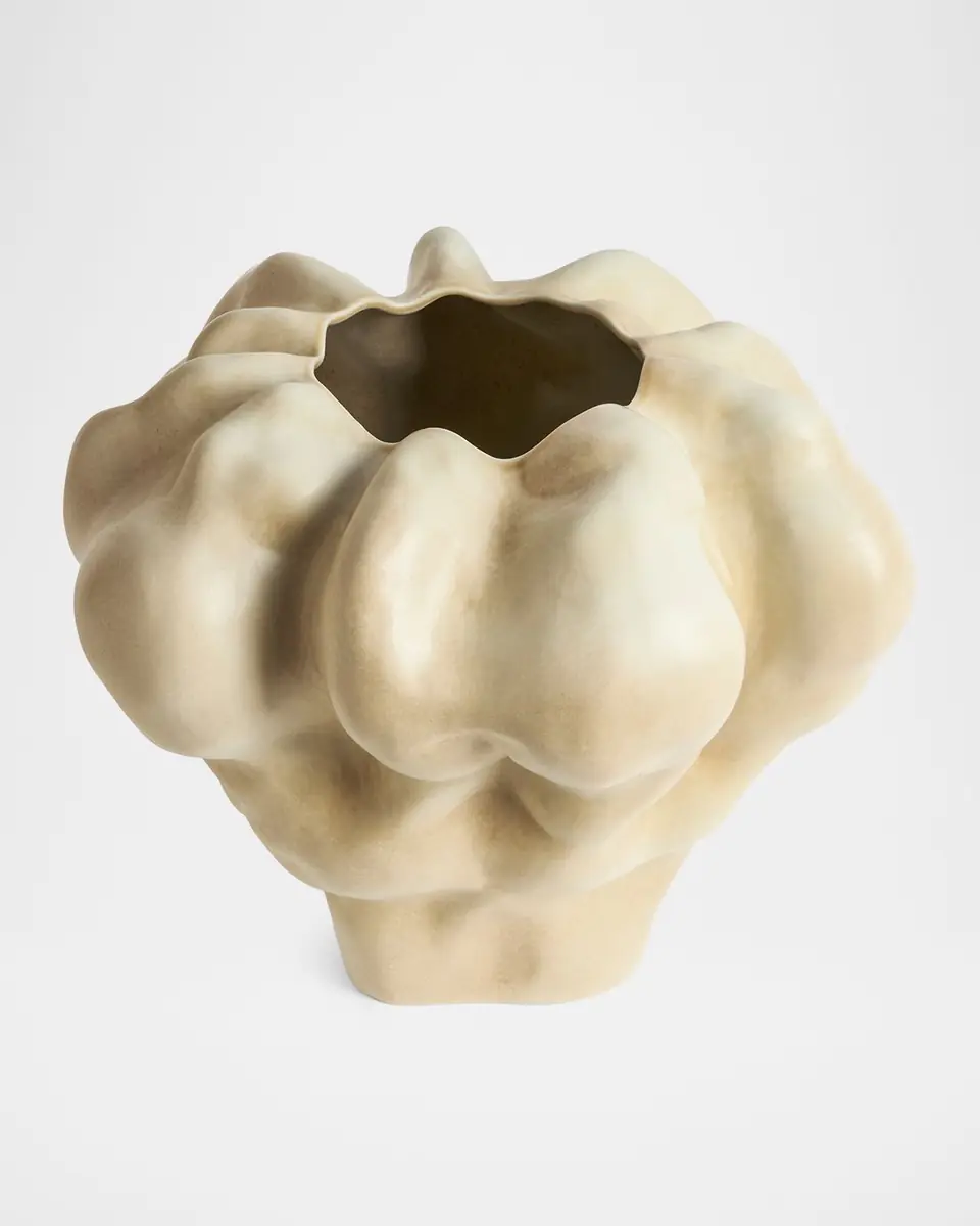 L'Objet Timna 11" Short Vase, Latte | Thumbnail 3 L'Objet Timna 11" Short Vase, Latte | Thumbnail 3