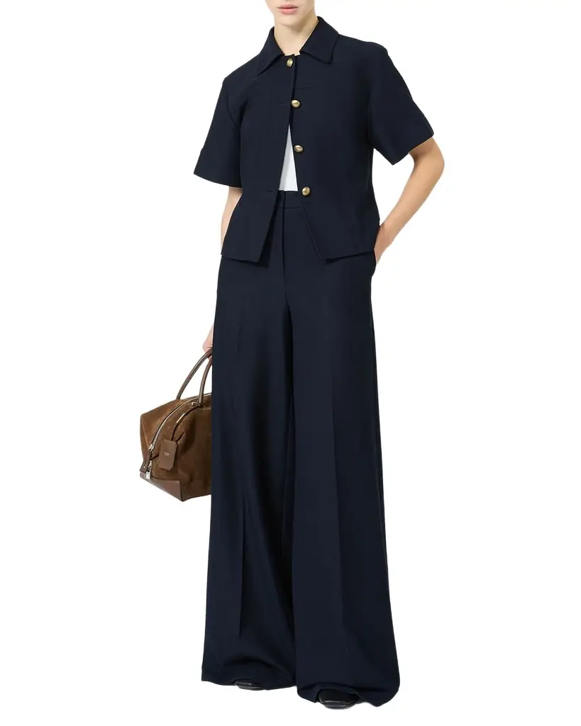 Max Mara Risorsa Short-Sleeve Pique Shirt Jacket | Image 1 Max Mara Risorsa Short-Sleeve Pique Shirt Jacket | Image 1