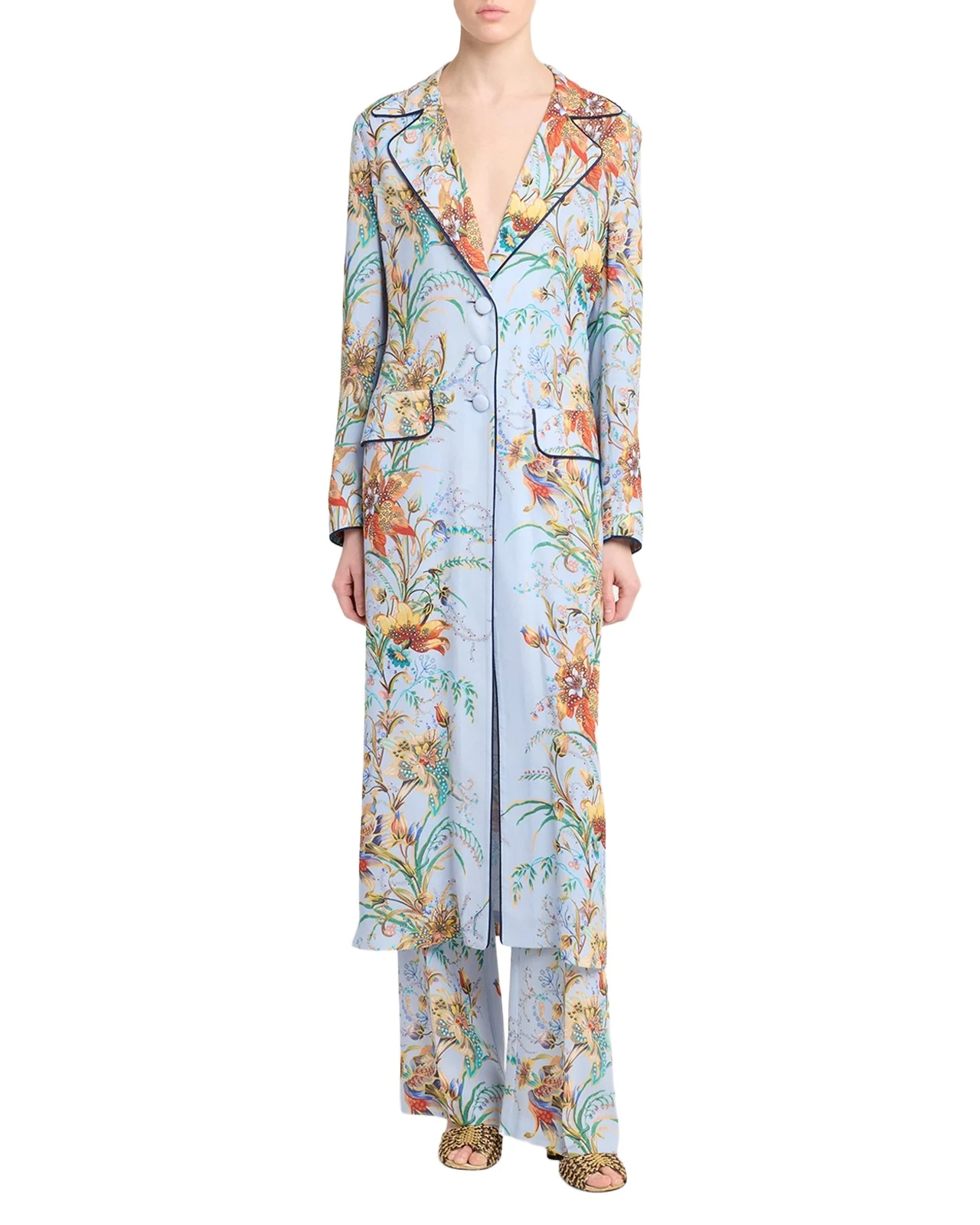 High-Rise Floral-Print Bootcut-Leg Trousers High-Rise Floral-Print Bootcut-Leg Trousers