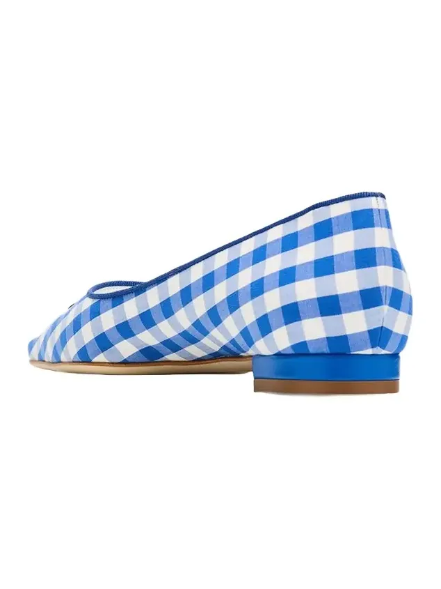 Alexa Gingham Flat Pumps