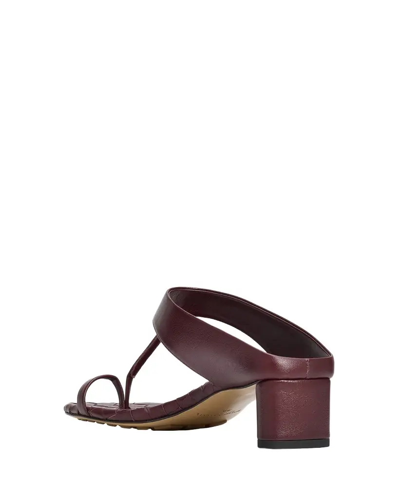 Bottega Veneta 40mm Livia Leather Kitten-Heel Thong Sandals | Image 1 Bottega Veneta 40mm Livia Leather Kitten-Heel Thong Sandals | Image 1