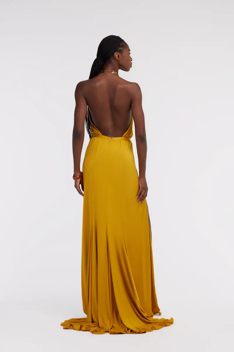 Roberto Cavalli Long dress with jewel detail | Thumbnail 3