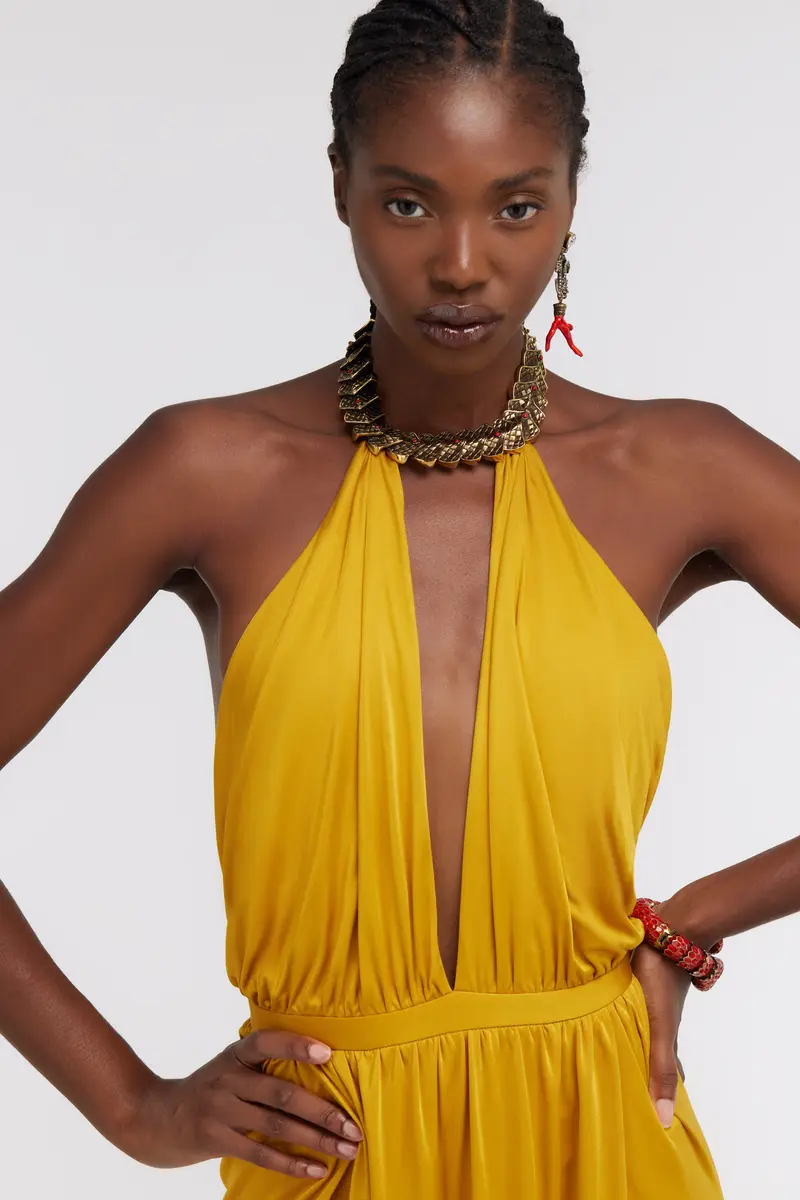 Roberto Cavalli Long dress with jewel detail | Thumbnail 5