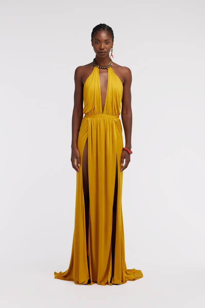 Roberto Cavalli Long dress with jewel detail | Thumbnail 6