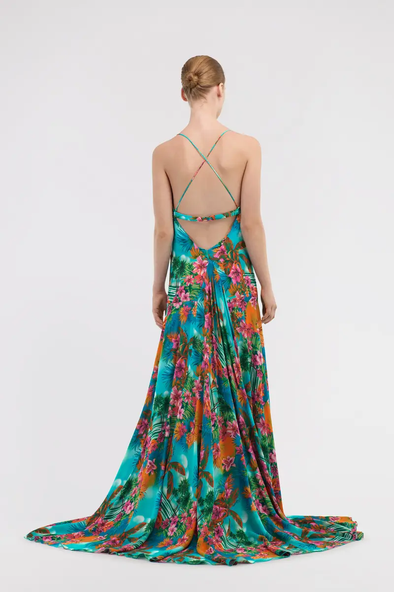 Roberto Cavalli Long dress Hawaii print | Thumbnail 3