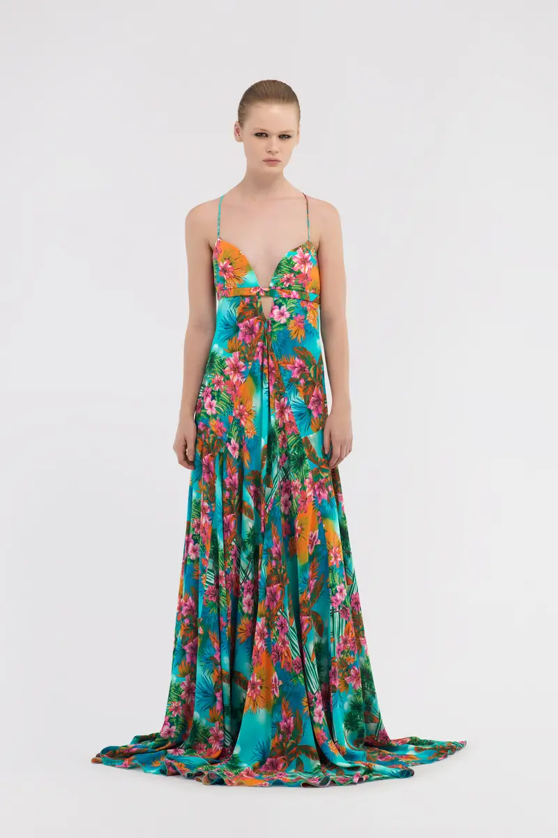 Roberto Cavalli Long dress Hawaii print | Thumbnail 5