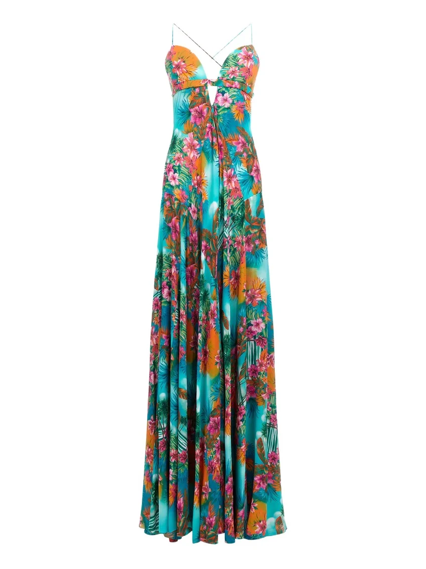 Long dress Hawaii print