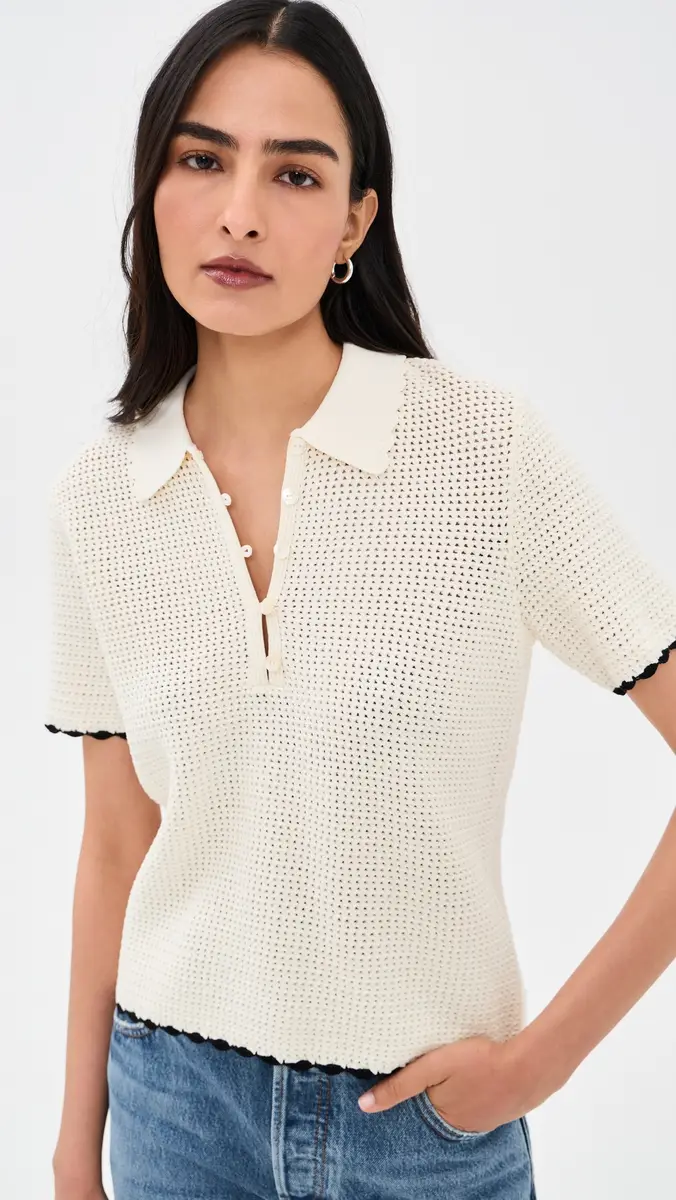 Frame The Daybreak Polo Top | Thumbnail 2 Frame The Daybreak Polo Top | Thumbnail 2