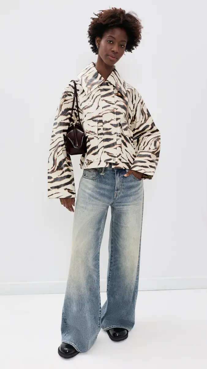 Ganni Printed Laminated Cotton Canvas Barn Jacket | Thumbnail 5 Ganni Printed Laminated Cotton Canvas Barn Jacket | Thumbnail 5