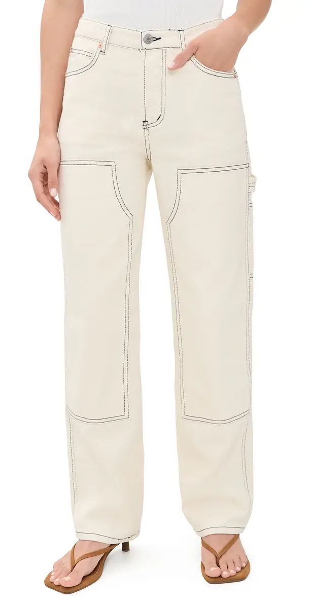 PARKE Carpenter Jeans Cream | Image 1 PARKE Carpenter Jeans Cream | Image 1