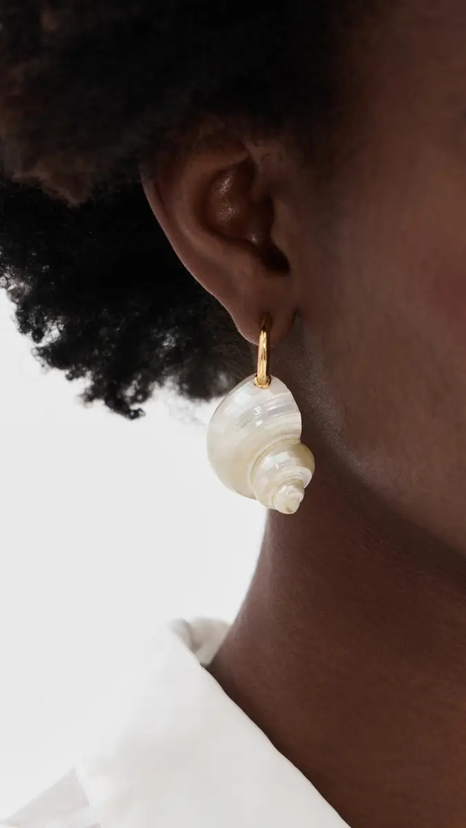Madewell Shell Statement Hoop Earrings | Thumbnail 3