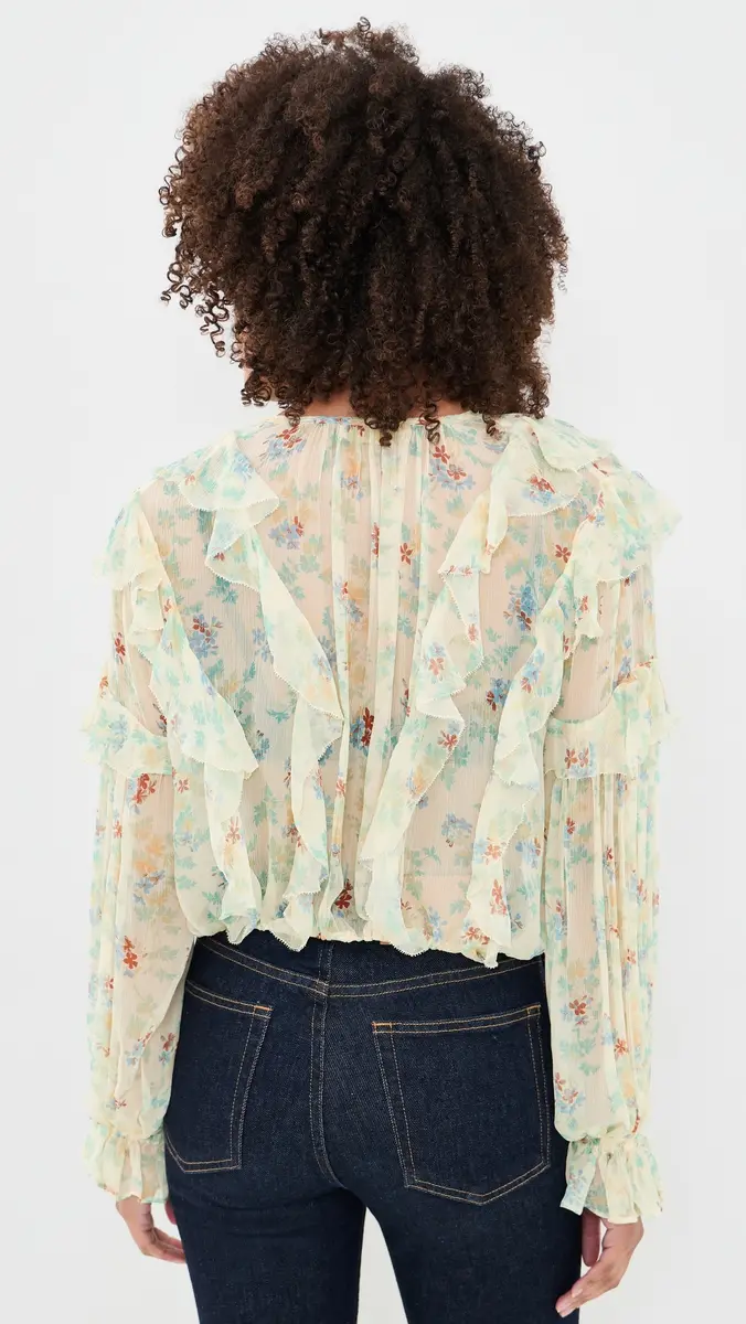 Ulla Johnson Delfina Long Sleeve Silk Blouse | Thumbnail 3 Ulla Johnson Delfina Long Sleeve Silk Blouse | Thumbnail 3
