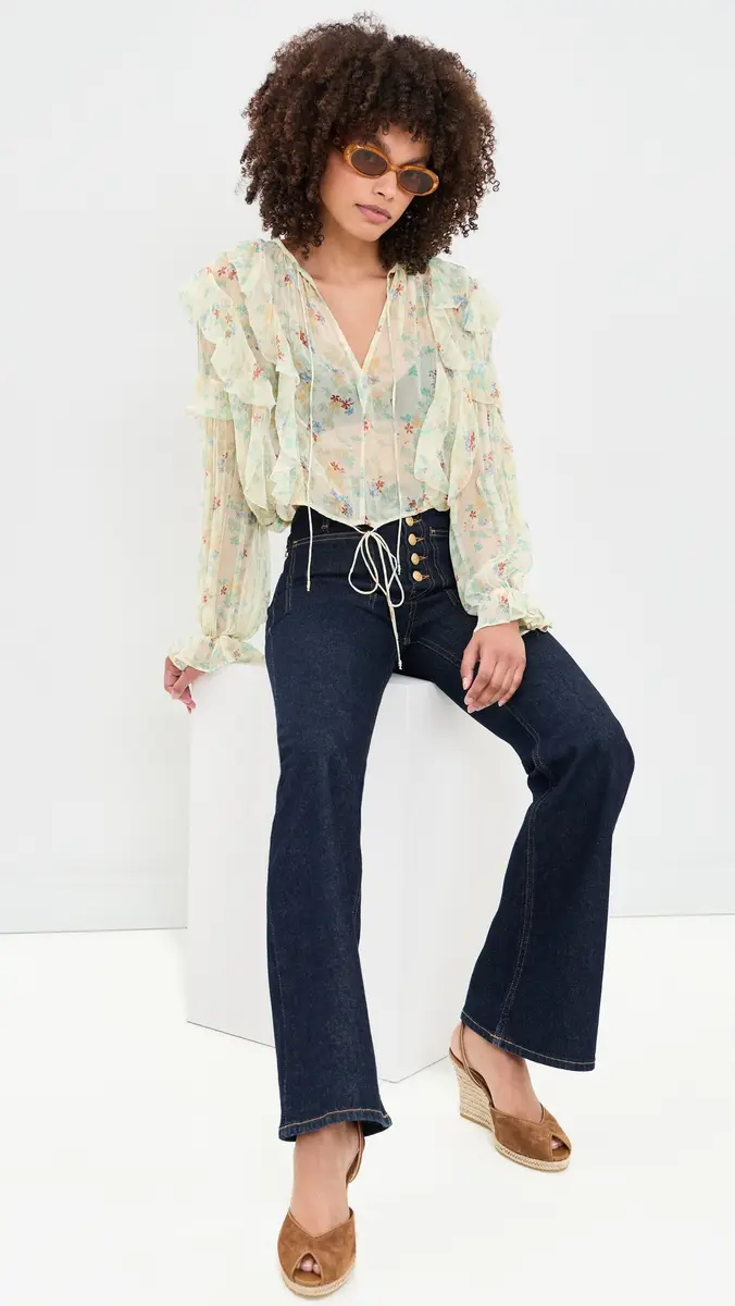 Ulla Johnson Delfina Long Sleeve Silk Blouse | Thumbnail 5 Ulla Johnson Delfina Long Sleeve Silk Blouse | Thumbnail 5