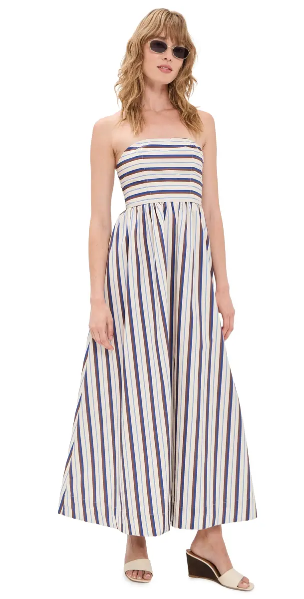 VRG GRL Sylvie Midi Dress Stripe | Image 1 VRG GRL Sylvie Midi Dress Stripe | Image 1