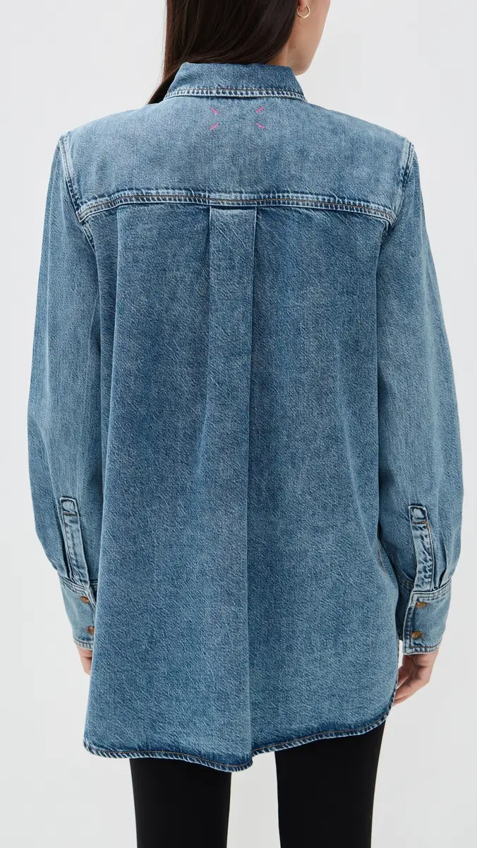 Hatch The Drapey Denim Boyfriend Shirt | Thumbnail 3 Hatch The Drapey Denim Boyfriend Shirt | Thumbnail 3