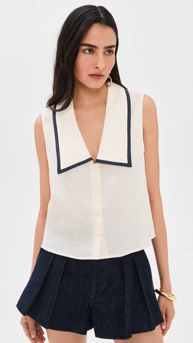 Frame The Cabana Linen Top | Thumbnail 2 Frame The Cabana Linen Top | Thumbnail 2