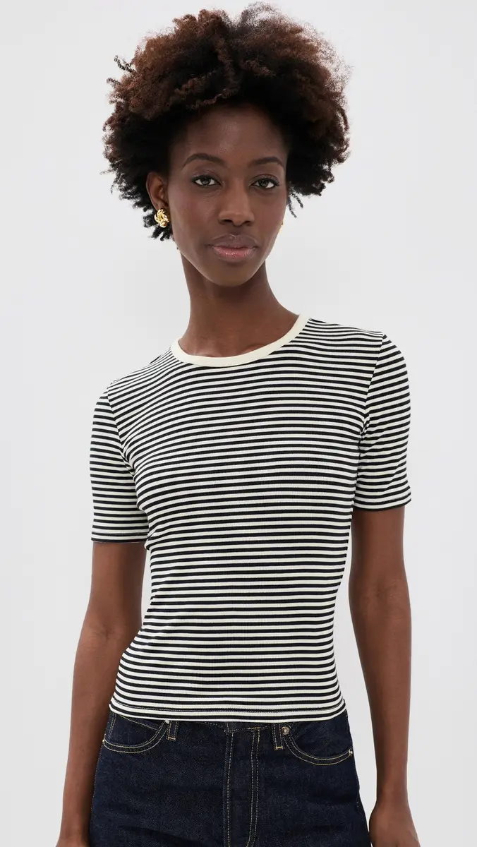 Frame The Fine Rib Crew Tee | Thumbnail 2 Frame The Fine Rib Crew Tee | Thumbnail 2