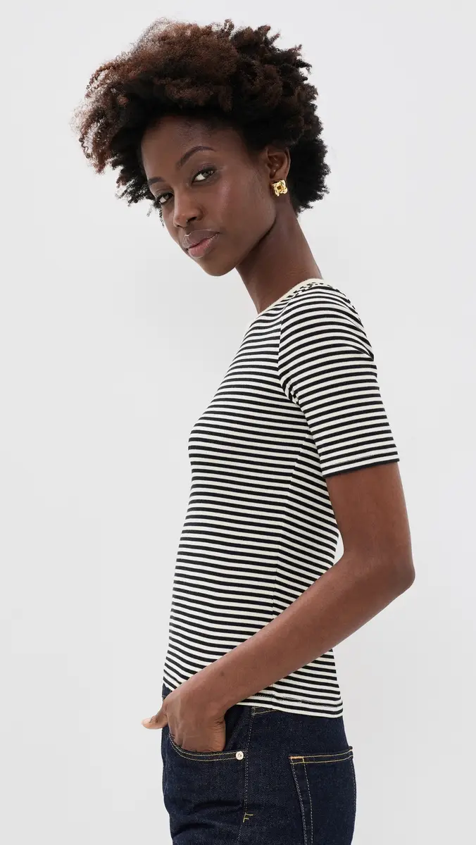 Frame The Fine Rib Crew Tee | Thumbnail 4 Frame The Fine Rib Crew Tee | Thumbnail 4